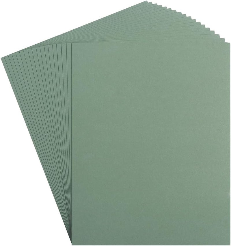 Wishop 20 Sheets Colored Thick Paper Cardstock Blank for DIY Crafts Cards Making, Invitations, Scrapbook Supplies (Sage Green, 8.5 x 11 inches) - Image 1
